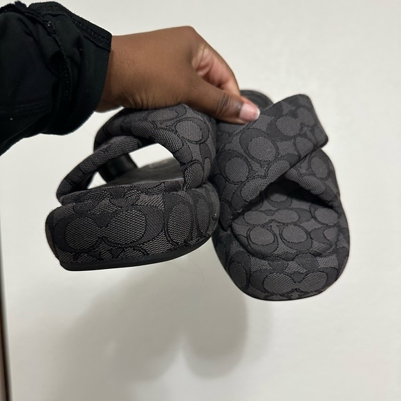 Coach platform sandal (dark grey) worn once - Picture 2 of 4
